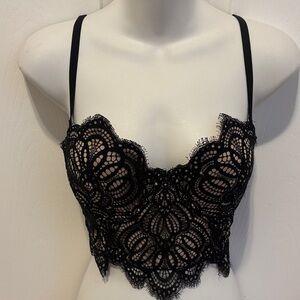 Elegant Black Lace Bustier